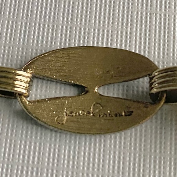 NWOT Jewelmint Art Deco Gold Tone Link Bracelet - Picture 7 of 9